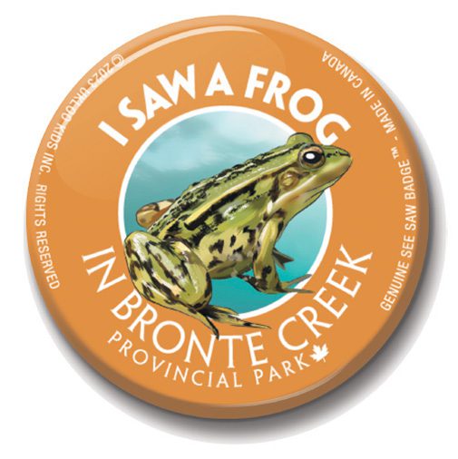 A button with an image of a frog on it.