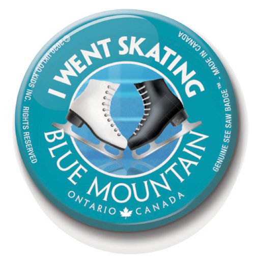 A button that says i went skating blue mountain ontario canada