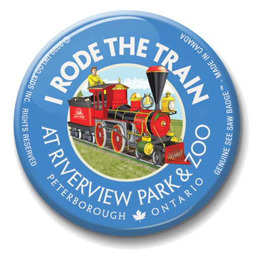A button with an image of a train on it.