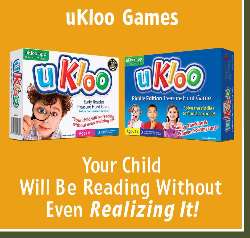 uKloo Games box promoting educational fun for children.