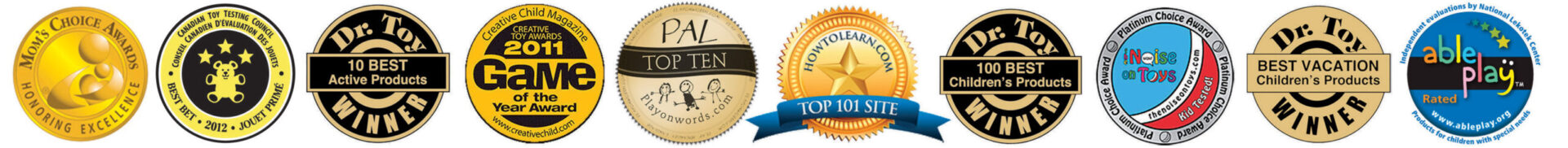 Two award badges for excellence and top 101 rankings.
